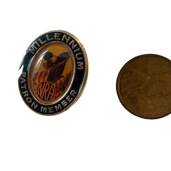 NRA Millennium Patron Member Lapel Pin Tie Tack National Rifle Association A551 - Picture 4 of 5